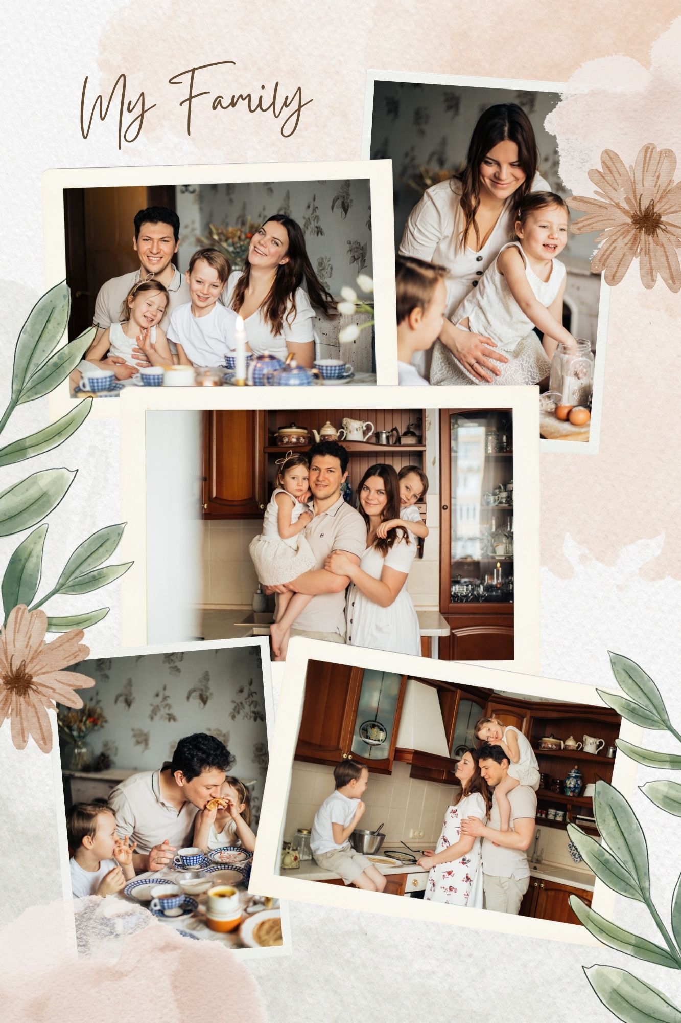 Floral Family Memories Collage